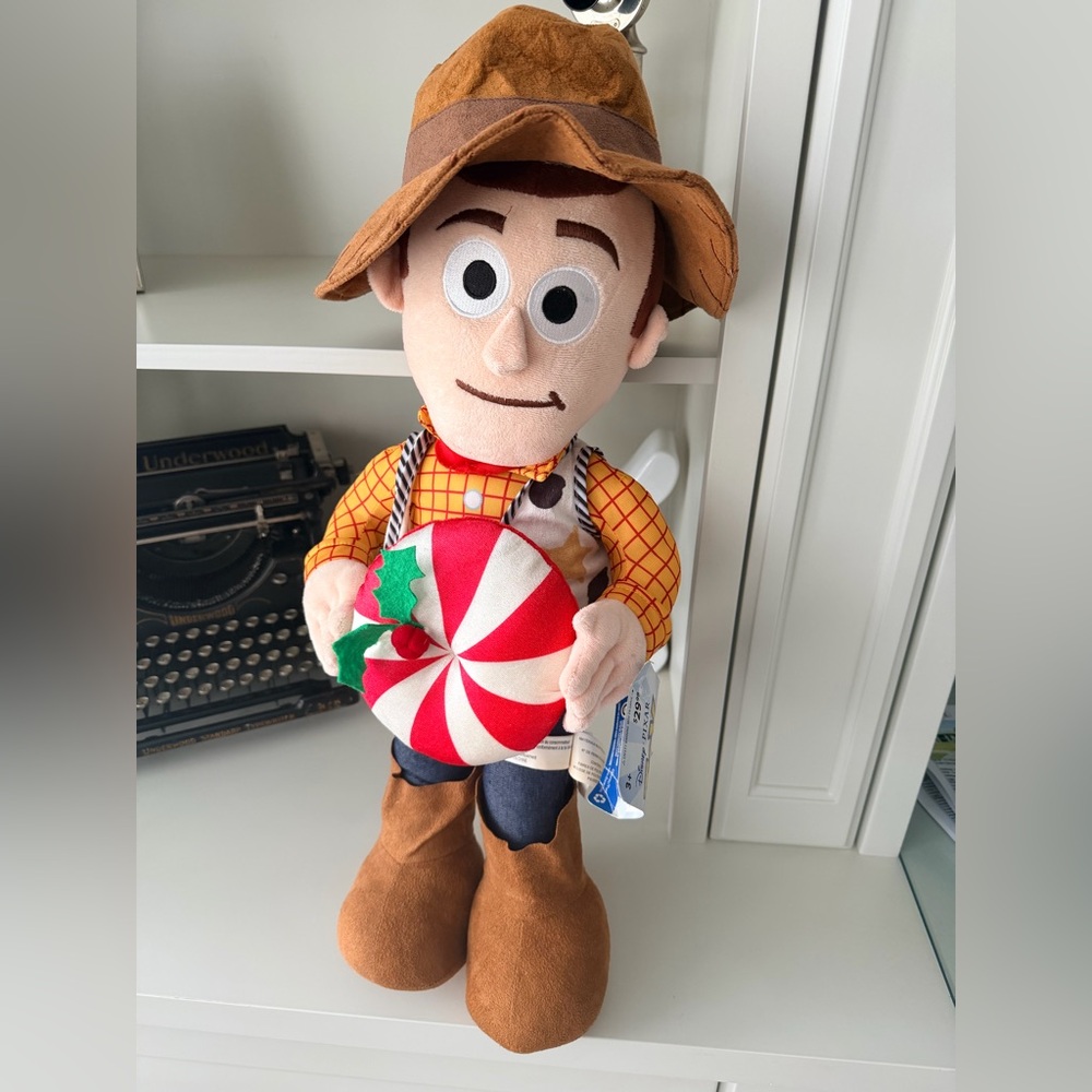 RARE TOY STORY 4 Woody 25” Christmas Peppermint Swirl Candy Decor Door Greeter - Picture 4 of 11